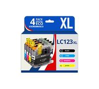 123CONSOMMABLES - LC123 - Pack 4 Cartouches Compatibles avec Brother LC123XL pour Imprimante DCP-J132W J152W J172W J552DW J752DW J4110DW MFC-J245
