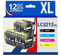 123CONSOMMABLES - LC3213 LC3211 - Cartouches d'encre Compatible pour Brother LC3213 DCP-J572DW MFC-J497DW MFC-J491DW MFC-J895DW DCP-J774DW DCP-J772DW MFC-J890DW (1 Noir / 1 Cyan / 1 Magenta / 1 Jaune)
