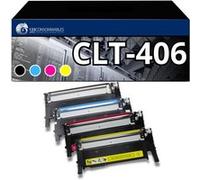 123CONSOMMABLES - P406C - Toner Compatible avec Samsung Xpress C460W CLX 3300 3305 3305W C467W CLT-406S (Noir/Cyan/Magenta/Jaune) Jaune G