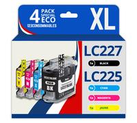 Pack 4 cartouche compatible BROTHER LC227XL, LC225XL - 123CONSOMMABLES - Topromo