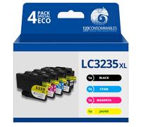 123CONSOMMABLES - Pack compatible avec BROTHER LC-3235 4 cartouches