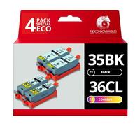 123CONSOMMABLES - Pack compatible avec CANON PGI-35/CLI-36 4 cartouches