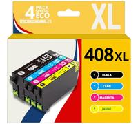 123CONSOMMABLES - Pack compatible avec Epson 408L, 4 cartouches
