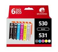 Pack compatible Canon PGI-530, CLI-531, 6 cartouches