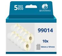 123CONSOMMABLES - Pack de 10 rouleaux Etiquettes compatibles avec DYMO LABELWRITER 99014 - 101 x 54