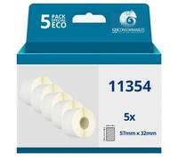 123CONSOMMABLES - Pack de 5 rouleaux étiquettes compatibles avec DYMO LABELWRITER 11354 - 57 x 32 mm