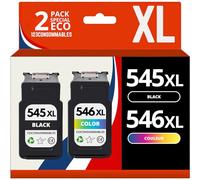 123CONSOMMABLES - PG545 CL546 - Cartouche d'encre Compatible avec Canon PG-545 CL-546XL Pack 2 pour TS3150-3151-3350 MX495-490 MG2450-2455-2550 TR4550 MG2550S MG2950