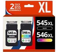 123CONSOMMABLES - PG545 CL546 - Cartouche d'encre Compatible avec Canon PG-545 CL-546XL Pack 2 pour TS3150-3151-3350 MX495-490 MG2450-2455-2550 TR4550 MG2550S MG2950 Noir G