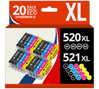 123CONSOMMABLES - PGI-520 CLI-521 - Cartouches d'encre compatibles pour Canon Pixma IP3600 IP4600 IP