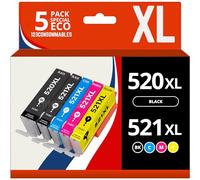 Pack compatible CANON PGI-520/CLI-521, 5 cartouches