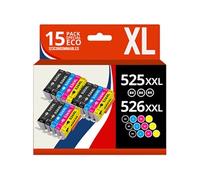 123CONSOMMABLES - PGI525 CLI526 - Cartouches d'encre compatible avec Canon 525 526 pour PIXMA MG5150 MG5350 MG6150 IX6550 MX715 MX885 MX895 IP4850