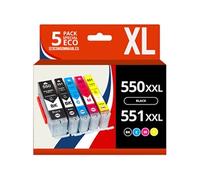 123CONSOMMABLES - PGI550/CLI551 XL - Cartouches encre compatible avec Canon 550 551 pour Pixma MX925 iP7200 iP7250 MG5650 MG7550 MG6350 MG6650 MX725