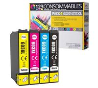 123CONSOMMABLES - Remplacement pour 603 XL - Pack de 4 Cartouches d'encre Compatible pour Epson Etoile de Mer - pour Epson XP-2100 XP-2155 XP-3100 XP-4100 WF-282