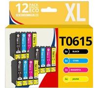 123CONSOMMABLES - T0615 - Cartouches compatible avec Epson T0615 T0611 T0612 T0613 T0614 pour Stylus D120, D78, D92, DX4000, DX8000, SX110, SX200