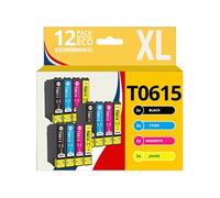 123CONSOMMABLES - T0615 - Cartouches compatible avec Epson T0615 T0611 T0612 T0613 T0614 pour Stylus D120, D78, D92, DX4000, DX8000, SX110, SX200