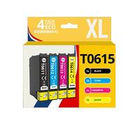 Pack compatible EPSON T0615, 4 cartouches - 123CONSOMMABLES - Topromo
