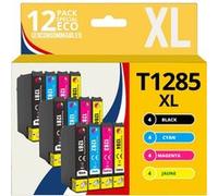 123CONSOMMABLES - T1285 - Cartouches d'encre Compatible avec EPSON T1285 Renard - pour EPSON Stylus T22 Office BX305F BX305FW SX125 SX130 SX230 (3 Noir / 3 Cyan / 3 Magenta / 3 Jaune) Pack G