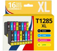 123CONSOMMABLES - T1285 - Pack de 16 Cartouches d'encre Compatible avec EPSON T1285 Renard (T1281 T1282 T1283 T1284) - pour EPSON Stylus T22 Office