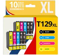 123CONSOMMABLES - T1295 - Pack 10 Cartouches compatibles avec EPSON T1295 XL pour Epson Stylus SX525