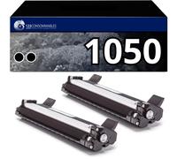 Pack 2 toners compatibles BROTHER TN-1050 noir - 123CONSOMMABLES - Topromo