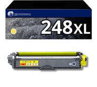 Toner compatible avec Brother TN248XLY jaune - 123CONSOMMABLES - Topromo