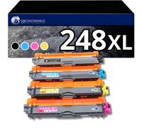 Pack 4 Toners compatible avec Brother TN248XL - 123CONSOMMABLES - Topromo