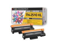 123CONSOMMABLES - TN2510XL - Toner compatible pour Brother TN-2510 TN2510 TN2510XL TN 2510XL pour Brother MFC-L2800DW HL-L2400DWE DCP-L2627DWE