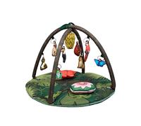 123EVEIL - Tapis d'éveil évolutif 2-en-1 spirale d'activité incluse, thème la jungle -Jouet sensoriel Multi-activités pour bébé