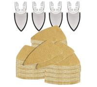 124 Kit Papier Abrasif Multitool pour Doigts Compatible avec Einhell et Ryobi Delta-Schleifer avec granulométries variées idéal pour espaces étroits ou courbes bois métal entrostage et polissage