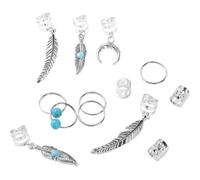 124 pièces évider anneau de cheveux tressage redoute serrures dreadlocks perles charme réglable tresse Tubes femmes Pour Dreadlocks