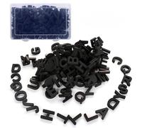 124 Pièces Lettres Magnétiques, Aimants ABC Majuscules pour Réfrigérateur, Lettres de L'alphabet en Mousse, Aimants pour Réfrigérateur, Cadeau de L'alphabet pour Réfrigérateur,(Noir)