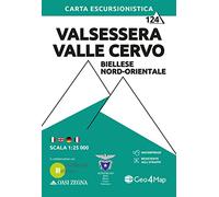 124 Valsessera, Valle Cervo. Biellese nord-orientale. Carta escursionistica 1:25.000. Ediz. multilingue