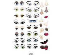1240 gommettes adhésives - yeux et visage G