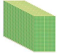 12480 Pièces Gommettes Autocollantes Pastilles Adhésives 6mm Petits Cercles Gommettes Rondes Pastilles Autocollantes Gommette Ronde Couleur pour Maison Ecole Bureau et Magasin (Vert)
