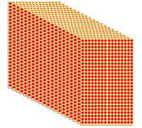 12480 Pièces Gommettes Autocollantes Pastilles Adhésives 6mm Petits Cercles Gommettes Rondes Pastilles Autocollantes Gommette Ronde Couleur pour Maison Ecole Bureau et Magasin (Rouge)