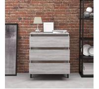 (12496)Commode - contemporain - Buffet rangement - Sonoma gris 60x35x69 cm Bois d'ingénierie ,poid:19.22 kg