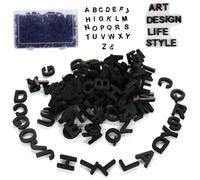 124pcs Lettres magnétiques, aimants en alphabet en majuscules pour le réfrigérateur, outils éducatifs Lettres d'alphabet magnétique pour les enfants préscolaires orthographes et apprentissage, Noire