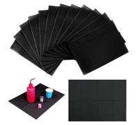 125 Bavoirs Dentaires Jetables 45 x 32cm - Dental Bibs Absorbants avec Film PE Imperméable - Protection Tatouage et Set de Table Jetable pour Cabinet Dentaire, Onglerie et Salon Esthétique (Noir)