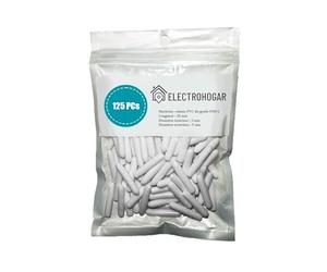 125 Capuchons Panier Lave Vaisselle Blanc Protection Universelle Compatible | Résine PVC grade PSH-1, résistant jusqu'à 70 °C, Extra long, sans colle, Compatible Bosch, Siemens, AEG, Electrolux et plus