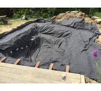 125 M² Feutre De Bassin 300 G Toile De Protection De Bassin De Bassin Pour Bâche De Bassin Gris