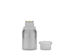 125 ml bouteille en aluminium, métal, argent, ouverture : DIN 32