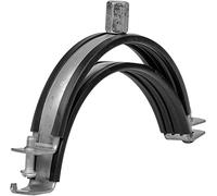 Ø 125 mm / 12,5 cm - Collier de serrage - Pour tous types de ventilation - Collier de serrage pour tuyau d'eau de pluie - Se raccorde au mur ou au plafond - Avec caoutchouc pour l'isolation phonique.