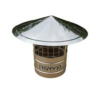 125 mm Capot de Cheminée Avec Protection Contre les Oiseaux, ACIER INOXYDABLE, Chapeau conduit de fumée (Ø 125 mm)