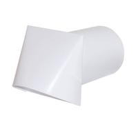 Ø 125 mm Tube d'aspiration d'air extérieur Blanc revêtu par poudre