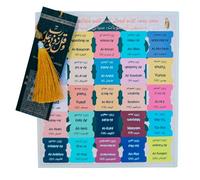 125 Onglets Coran Anglais/Arabe - Étiquettes Adhésives Colorées + Marque-Page Offert | 114 Onglets Recto-Verso + 11 Personnalisables | Organisation Facile - Finition Mate Élégante