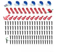 125 PCS Câble Robot Tondeuse Raccord Kit, Connecteur Cable Robot Tondeuse, 100 Piquets, 10 Connecteurs,10 Cosses en T, 5 Borniers à 3 Broches, Connecteur Electrique Etanche pour Jardin Extérieur