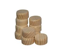 125 pièces bouchons en bois du sapin Diamètre 20 mm - Plaquettes rondes pour rapiéçages avec facette