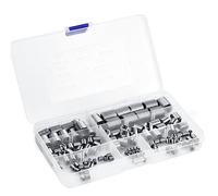 125 Pièces Insert de Réparation de Fil Métallique de 304,M3 M4 M5 M6 M8 M10 M12 Inserts Filetés Gaine, Kit de Réparation d'Inserts Filetés en Acier Inoxydable, Insert de Filetage en Hélicoïdal