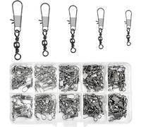 125 Pieces Swivel Fishing Carp Swivel Fishing Sea Swivel Rolling Swivel Quick Change Fishing Line Connectors For Sea And Freshwater Fishing For Sea Fishing