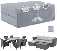 125 X 125 X 74cm Housse De Protection Pour Meubles De Jardin, Avec Ouvertures D'aération, Imperméable, Coupe-Vent, Résistante Aux Uv, En Tissu Oxford 420d, Pour Table De Jardin